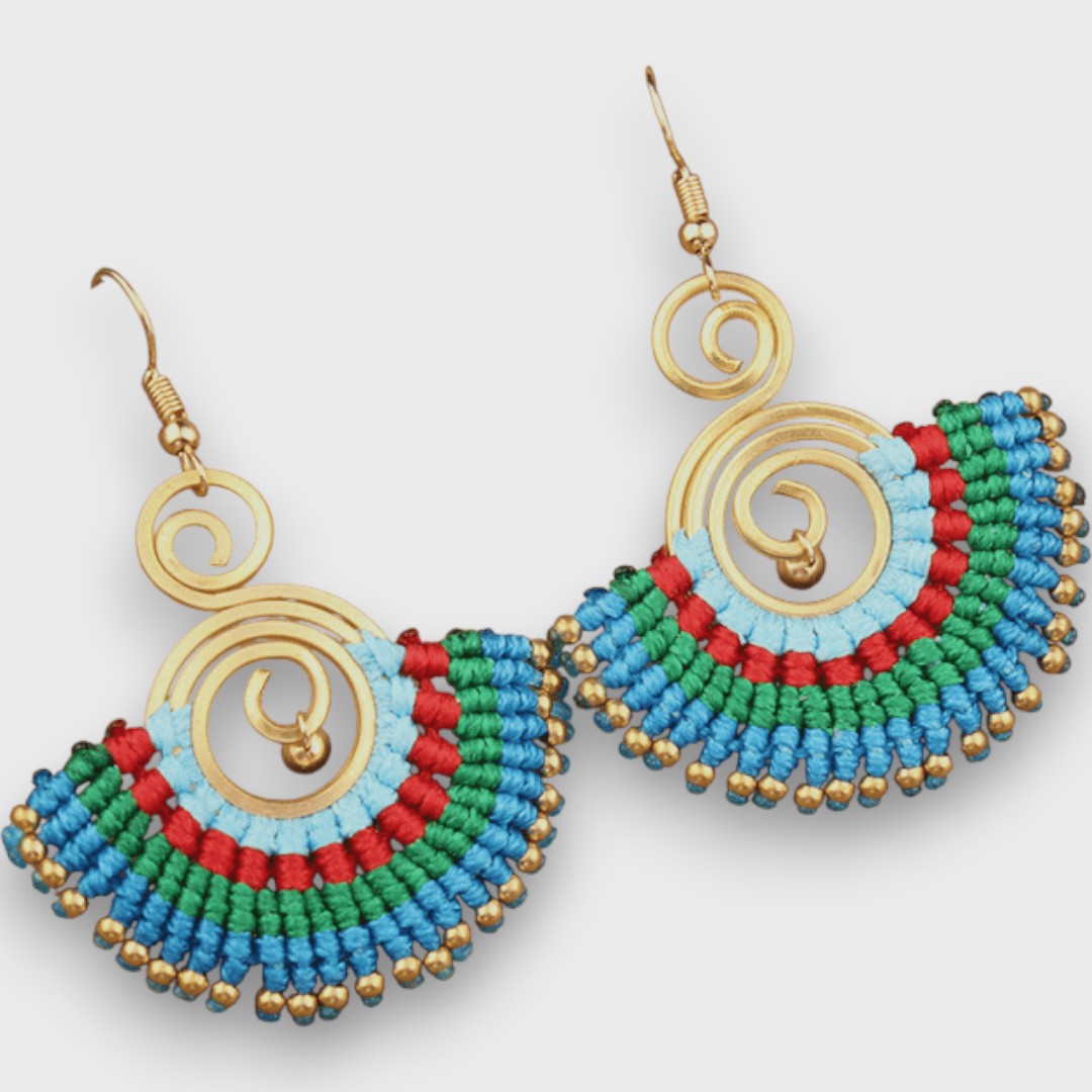 Isalda – Kolczyki Vintage z Drewna i Perłami