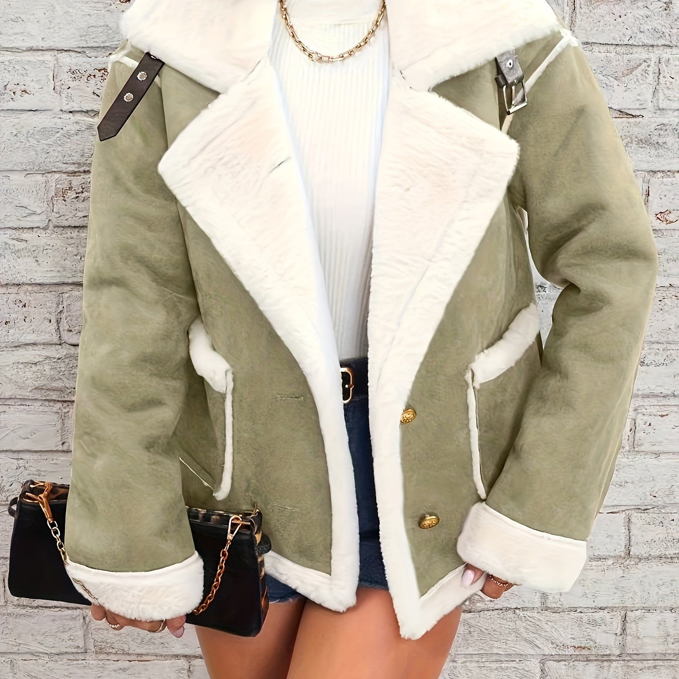 Isabella™ Kurtka Zimowa Wyłożona Sztucznym Futrem