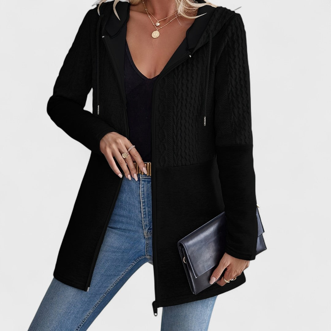 Valentino - Elegancki Szary Kardigan z Kapturem dla Kobiet