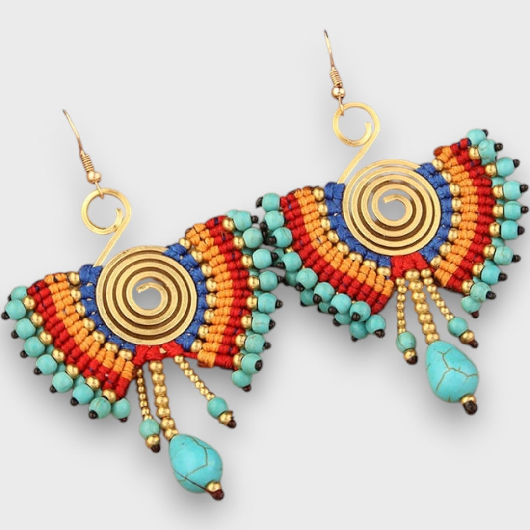 Isalda – Kolczyki Vintage z Drewna i Perłami