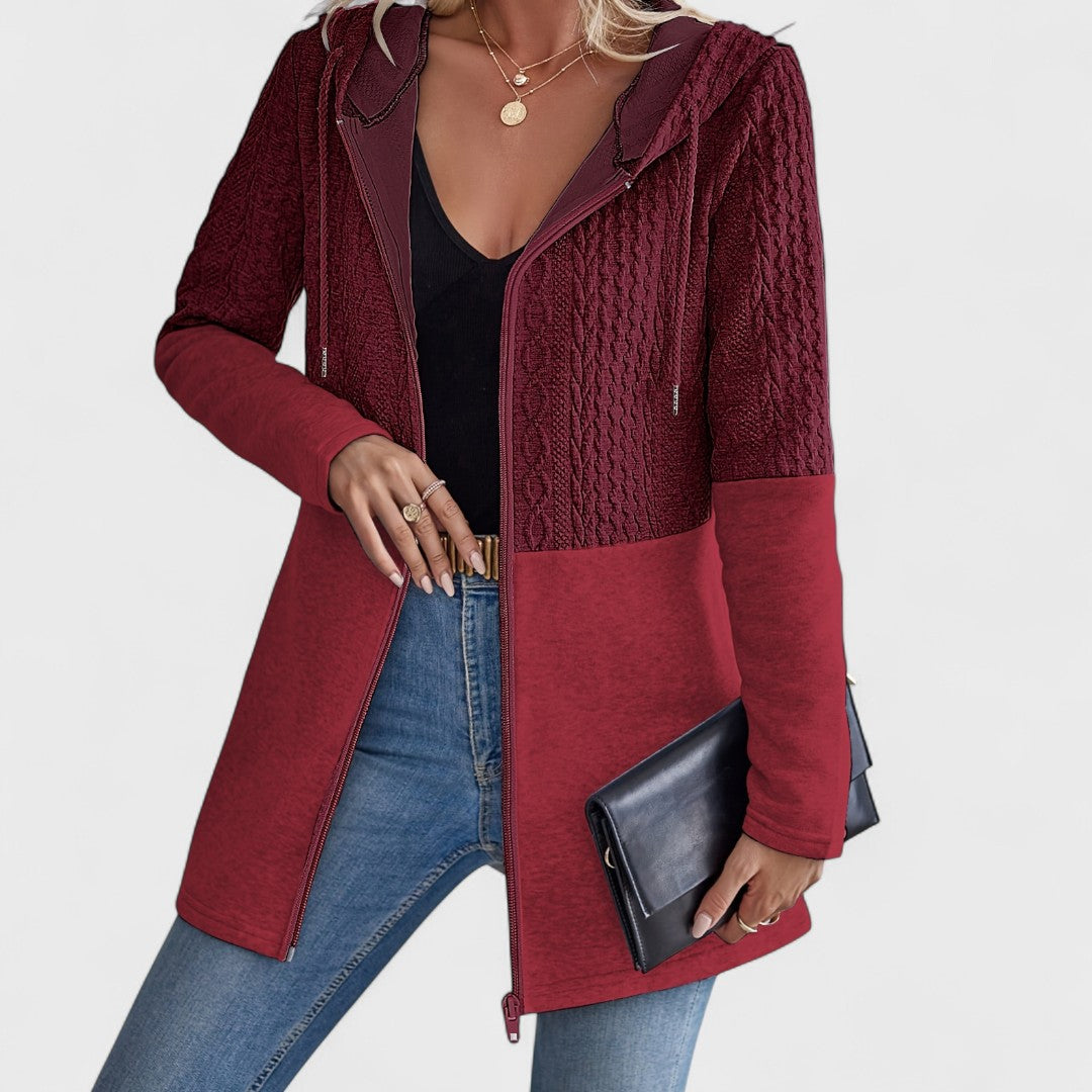 Valentino - Elegancki Szary Kardigan z Kapturem dla Kobiet