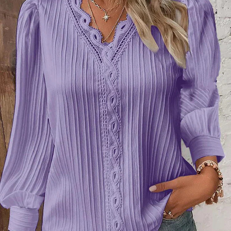 Alison – Sweter w Paski z Kołnierzem