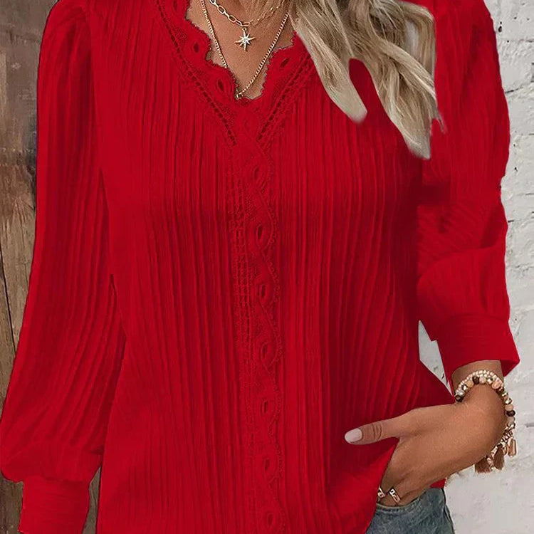 Alison – Sweter w Paski z Kołnierzem