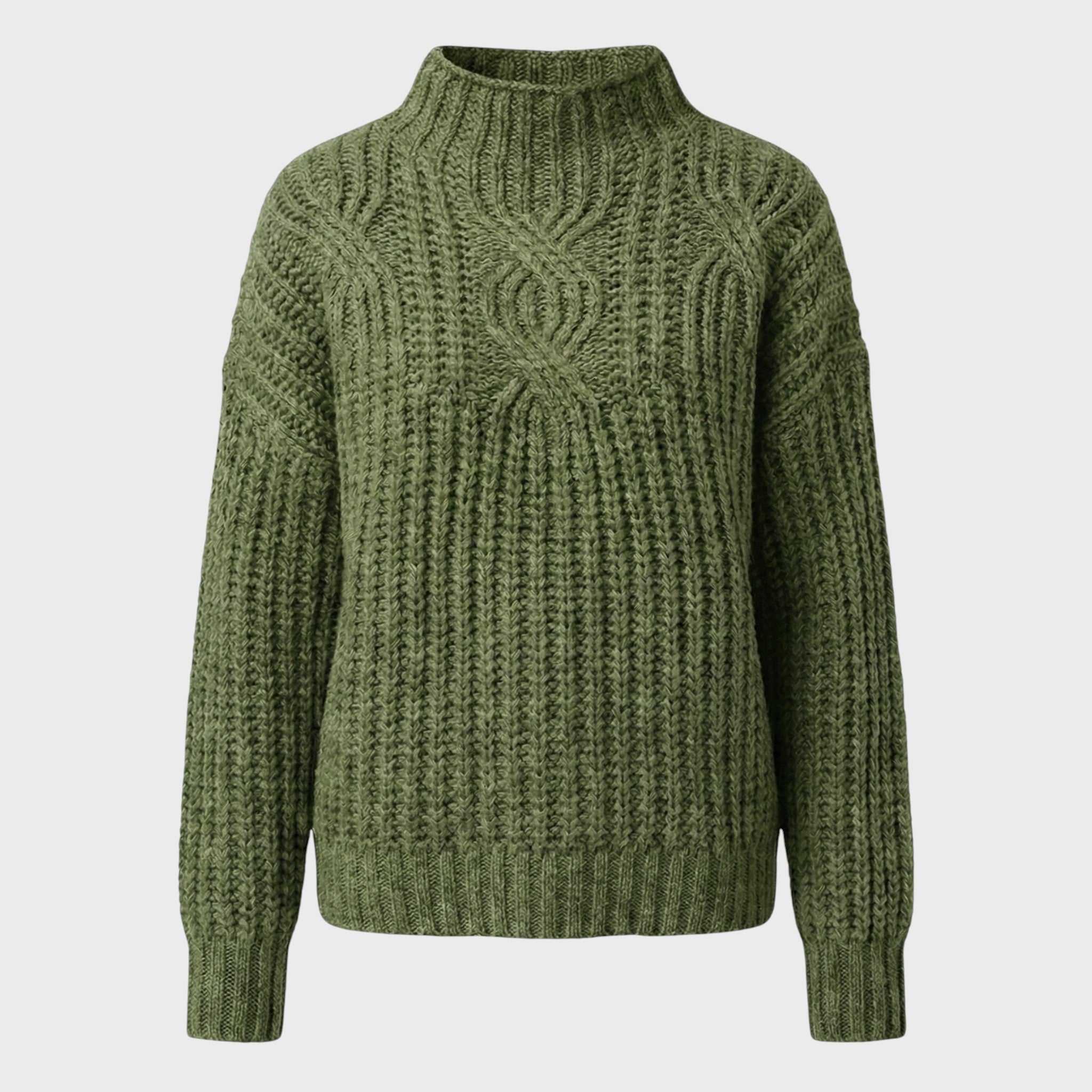 Aroa – Sweter pleciony z golfem