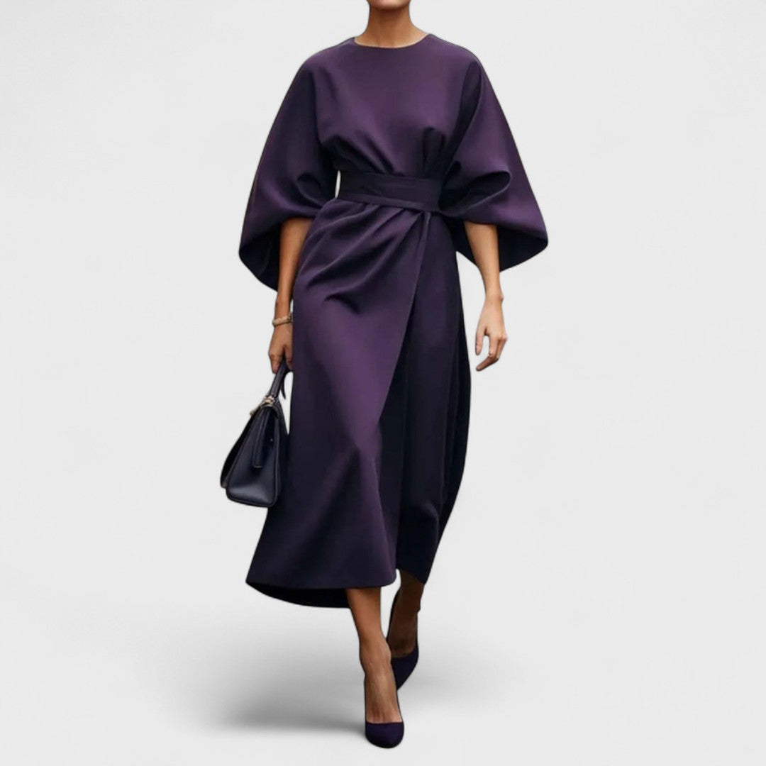 Louise - Elegancka sukienka z paskiem