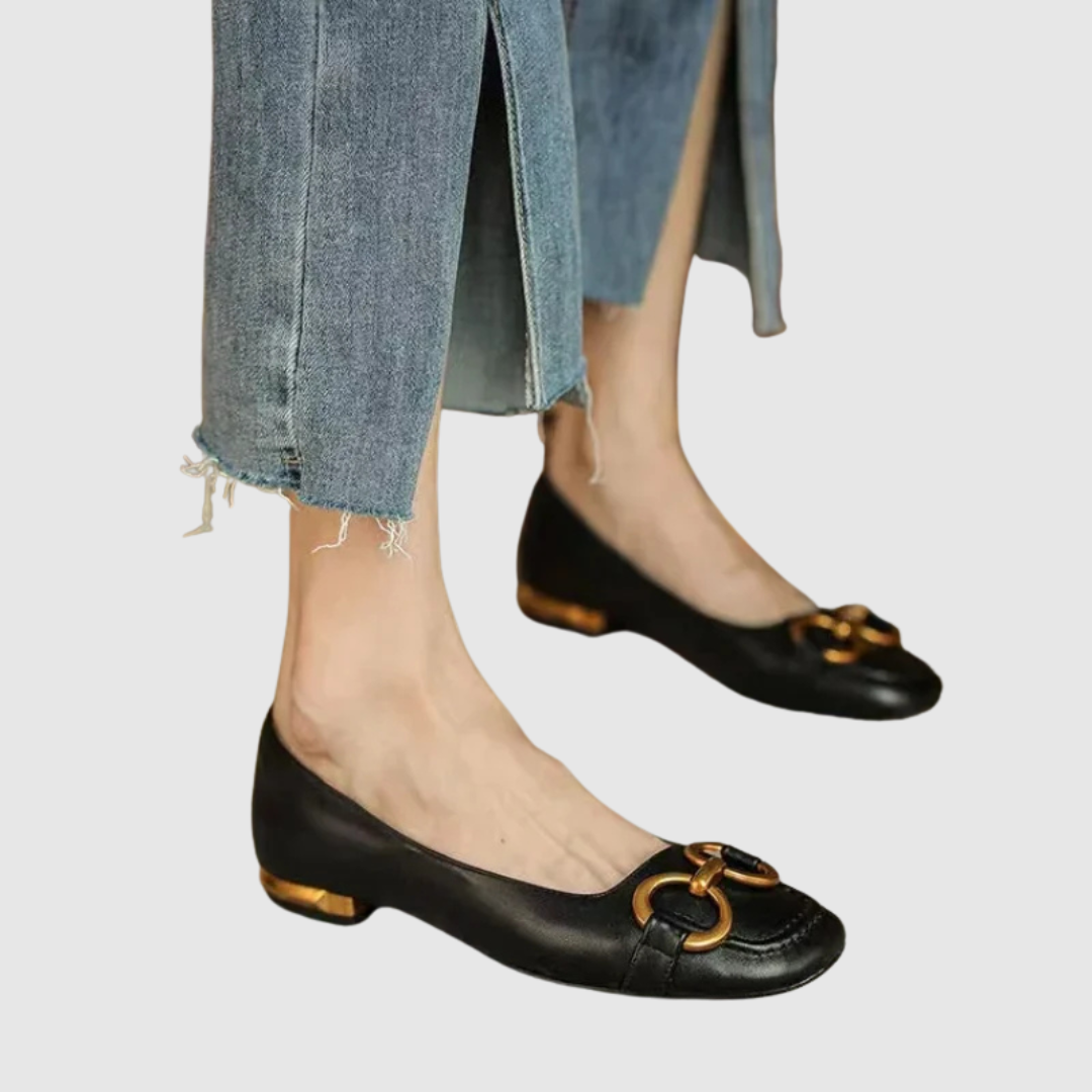 Marie™ | Baleriny wieczorowe ze skóry