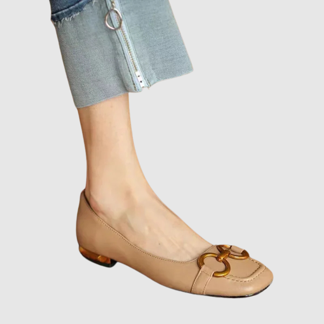 Marie™ | Baleriny wieczorowe ze skóry