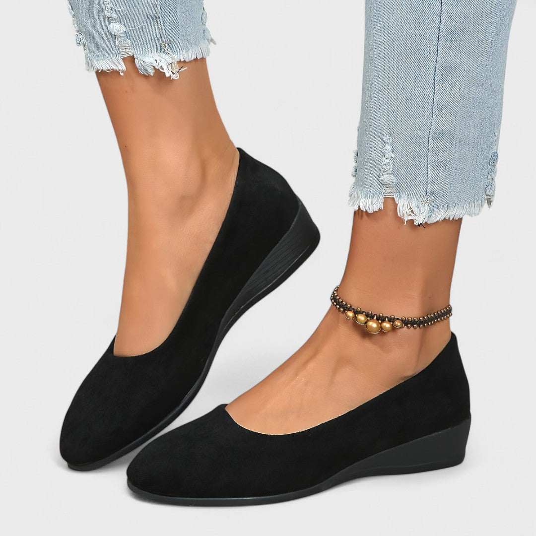 Éliane – Wygodne baleriny z podwyższonym obcasem