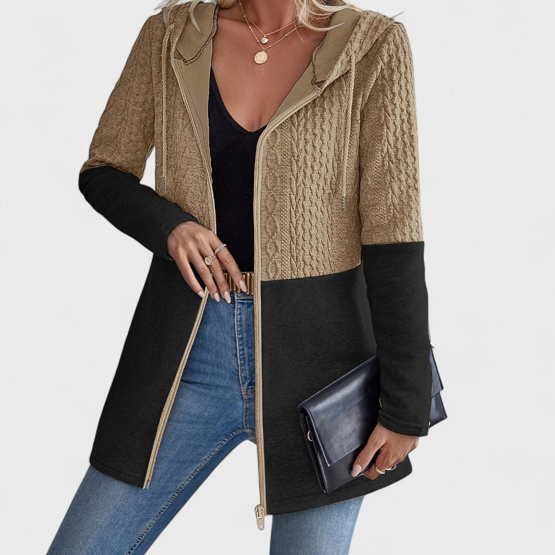 Valentino - Elegancki Szary Kardigan z Kapturem dla Kobiet