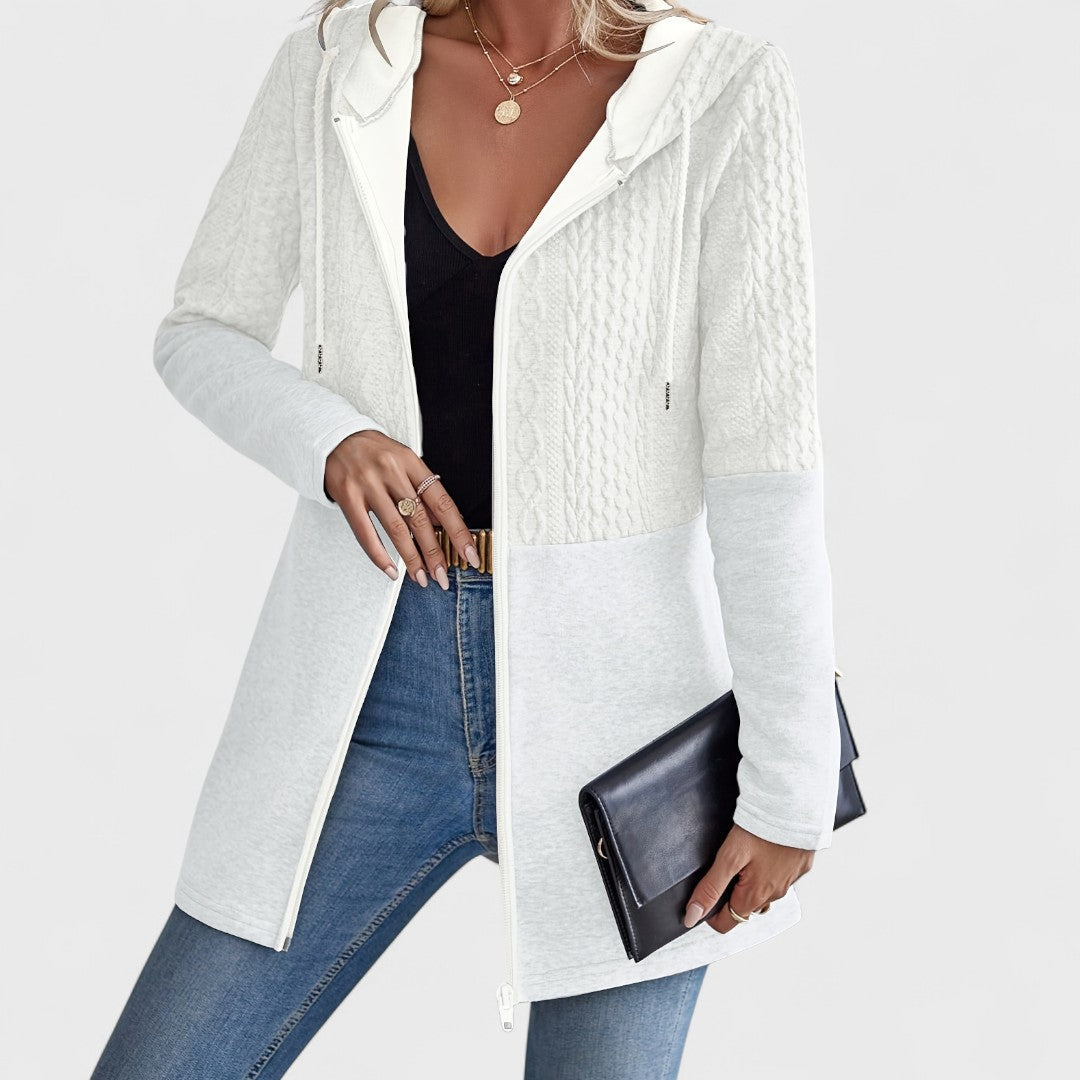 Valentino - Elegancki Szary Kardigan z Kapturem dla Kobiet