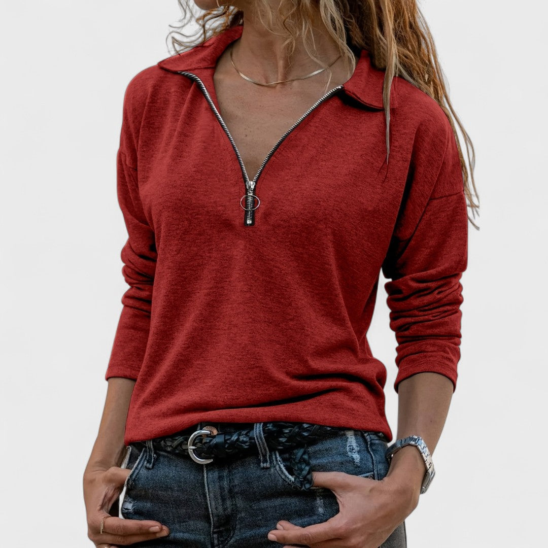 Madonna - Elegancka bluzka z długim rękawem