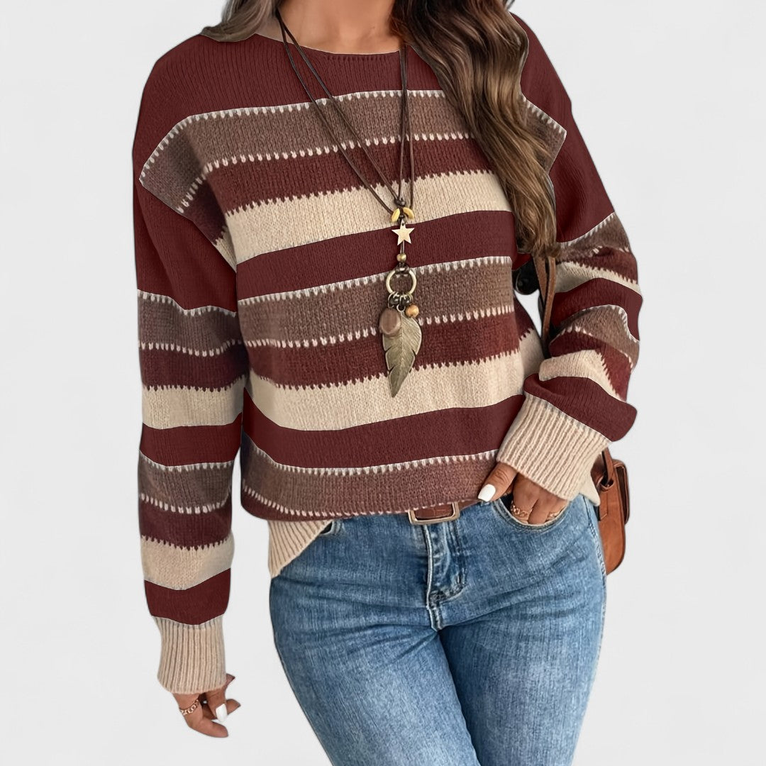 Maryanna - Casualny Sweter Vintage dla Kobiet